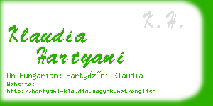 klaudia hartyani business card